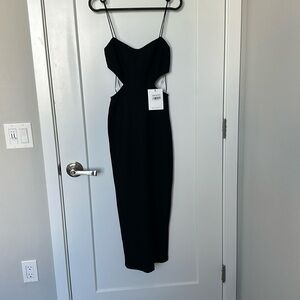 Black wedding guest dress